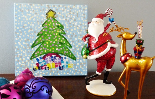 650x417 Our Lake Lifewhimsical Christmas Tree - Whimsical Christmas Painting