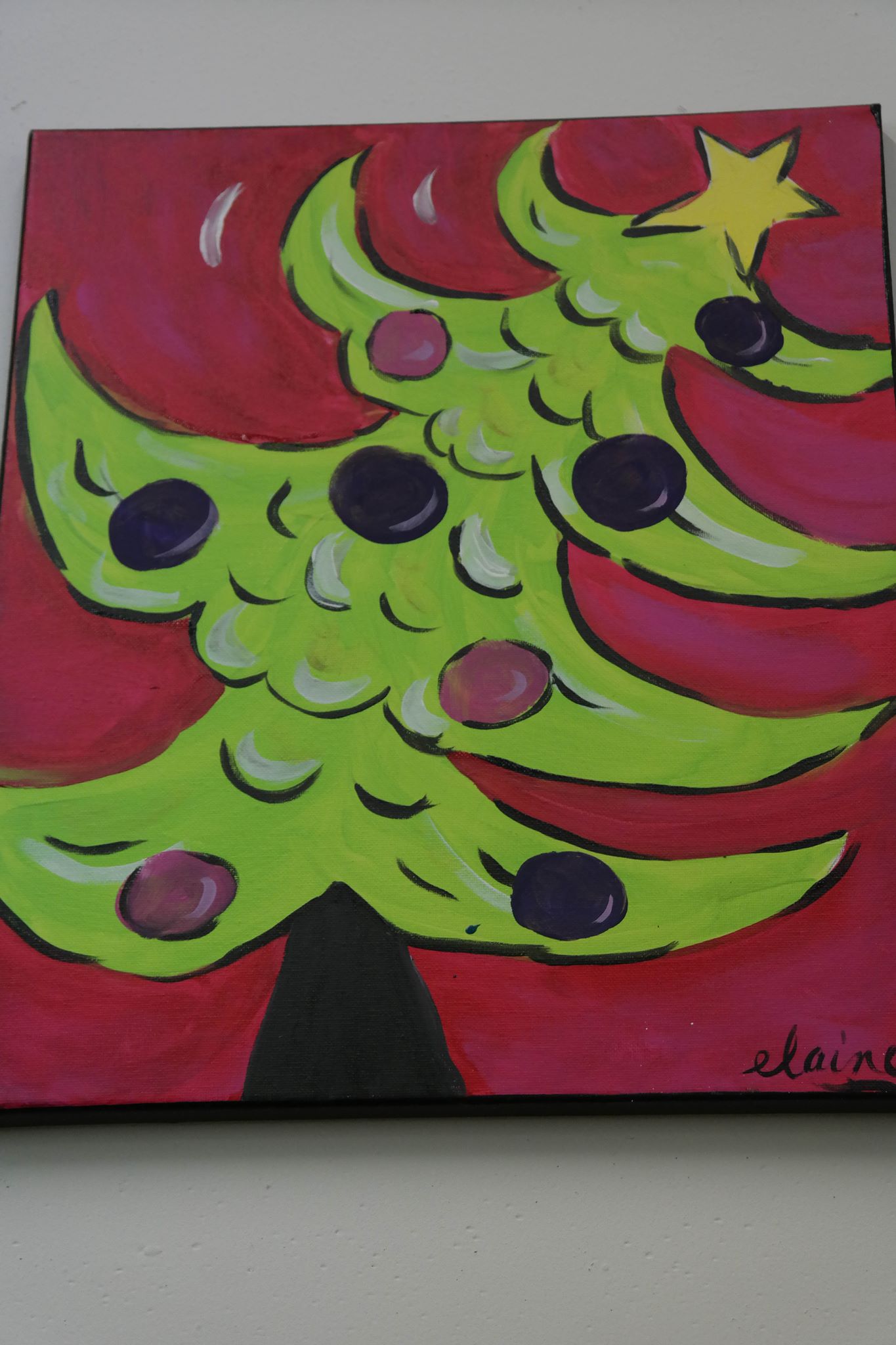 1365x2048 November Paintings Burn Studio - Whimsical Christmas Tree Painting