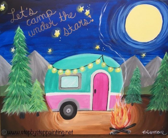 700x574 Step By Step Painting - Whimsical Christmas Tree Painting