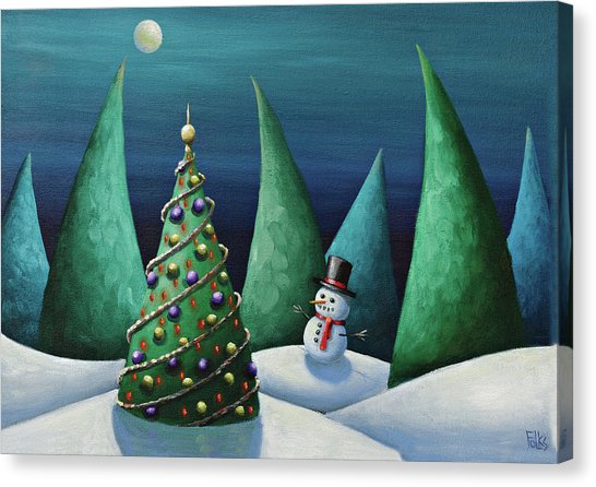 546x446 Whimsical Christmas Canvas Prints - Whimsical Christmas Tree Painting