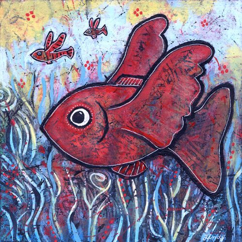 Whimsical Fish Painting at PaintingValley.com | Explore collection of ...