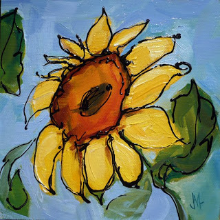 320x319 Janettmarie's Little Paintings January 2010 - Whimsical Flower Painting