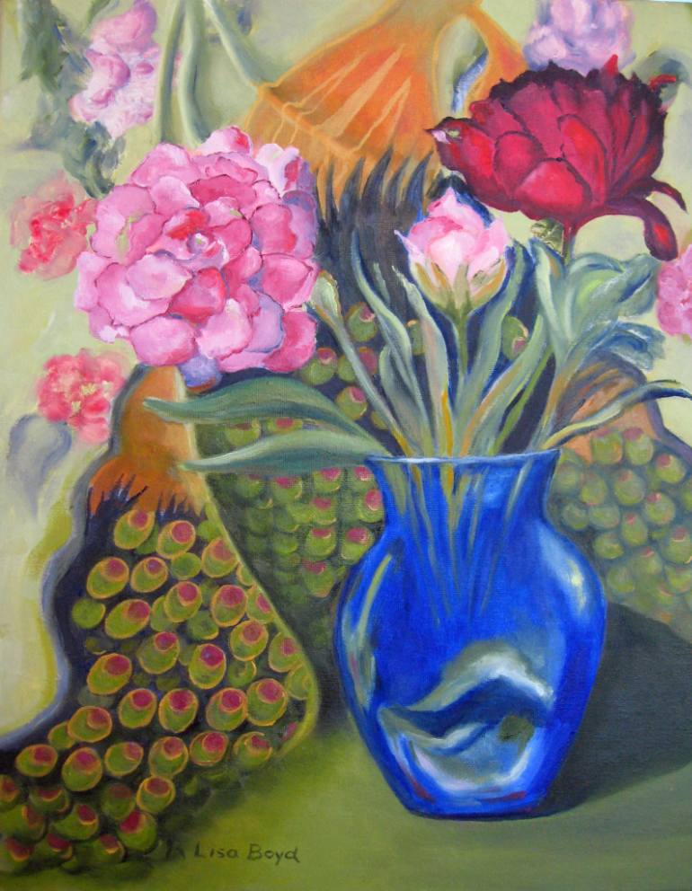 770x992 Saatchi Art Whimsical Flowers Painting By Lisa Boyd - Whimsical Flower Painting