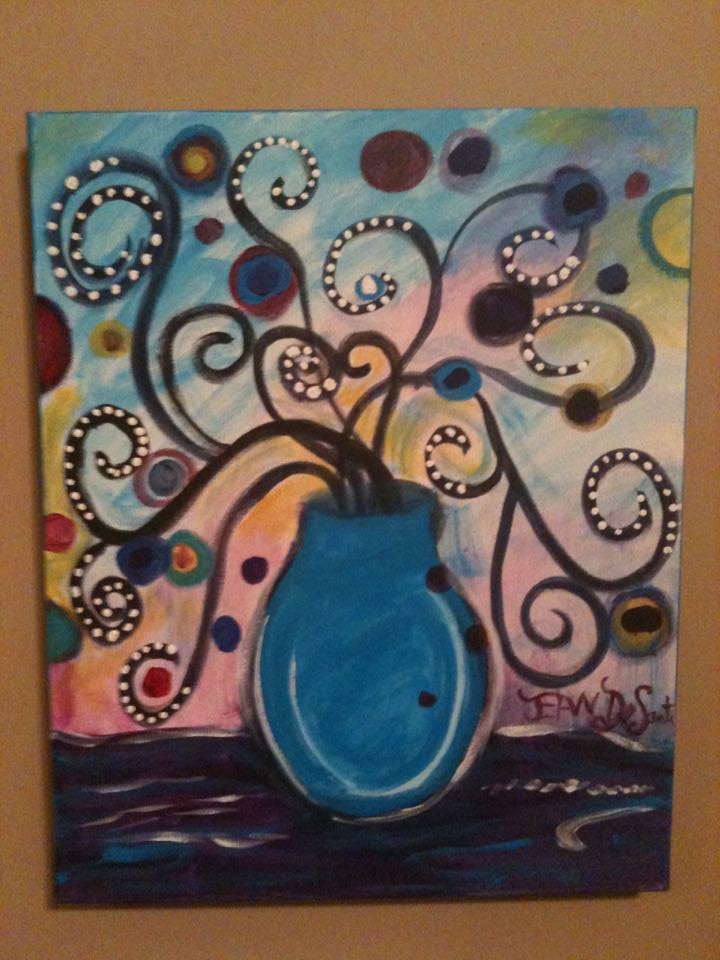 720x960 Whimsical Flower Sip And Paint Hostess Name - Whimsical Flower Painting