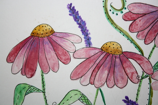 545x363 Diving Into Watercolors - Whimsical Flower Painting
