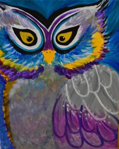 456x570 Painting Party - Whimsical Owl Painting