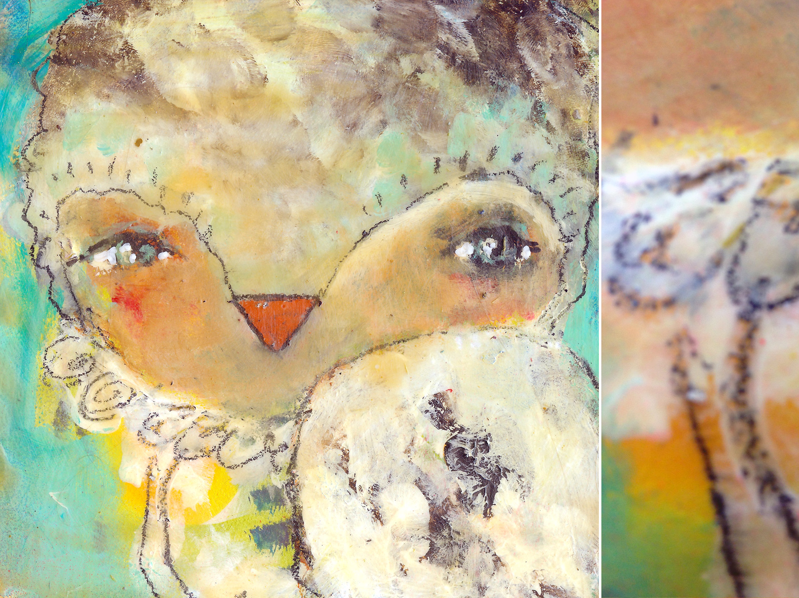 1597x1197 A New Whimsical Owl Painting Gentle Juliette Crane - Whimsical Owl Painting