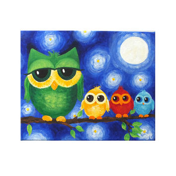 354x354 Best Whimsical Owl Art Products On Wanelo - Whimsical Owl Painting