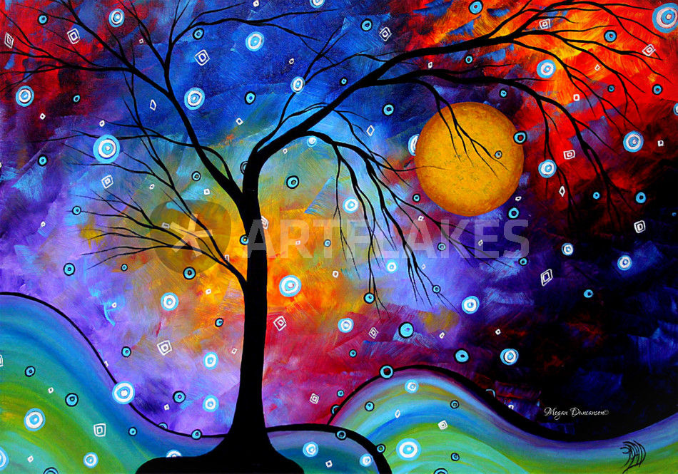950x665 Unique Colorful Whimsical Painting By Megan Duncanson Winter - Whimsical Painting