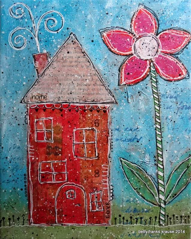 637x800 Whimsical House Canvases - Whimsical Painting