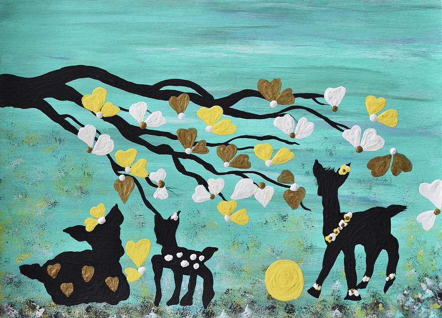 900x647 Baby Animals Nursery Art Baby Deer Nursery Painting Woodland - Whimsical Painting