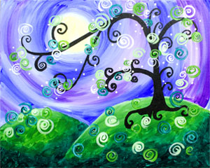 300x240 Social Artworking Whimsical Tree - Whimsical Tree Painting