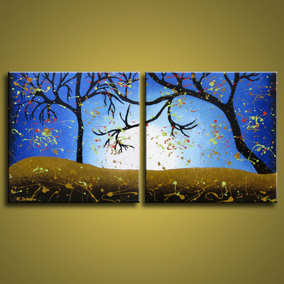 400x400 Tree Art Whimsical Forest By Hjmart - Whimsical Tree Painting