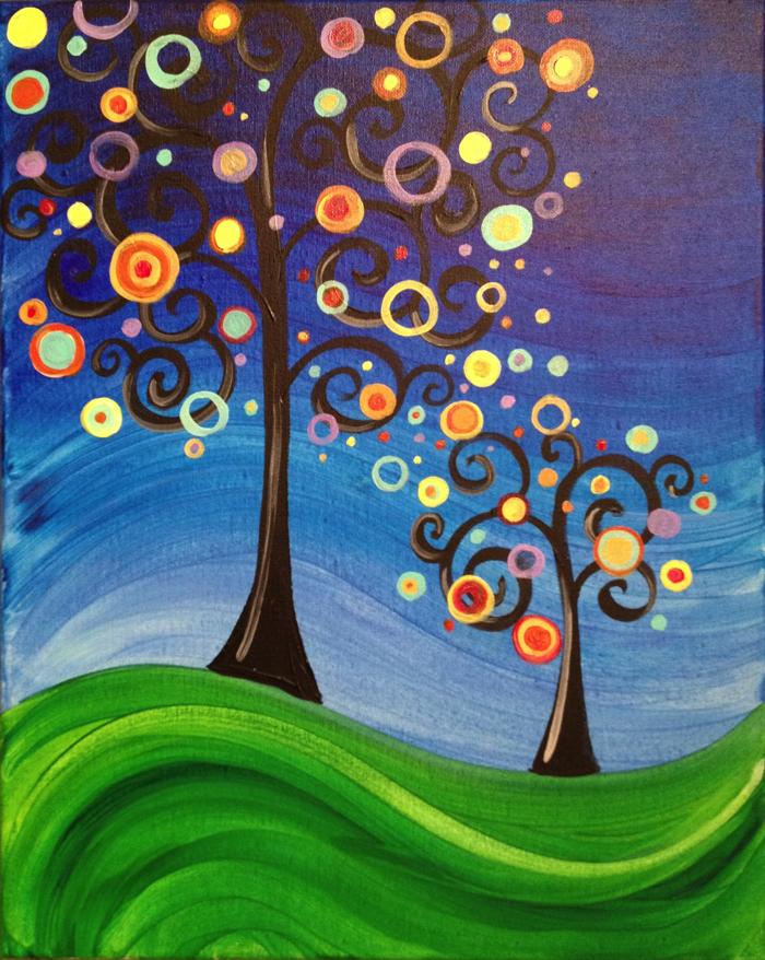 700x878 Whimsical Tree - Whimsical Tree Painting