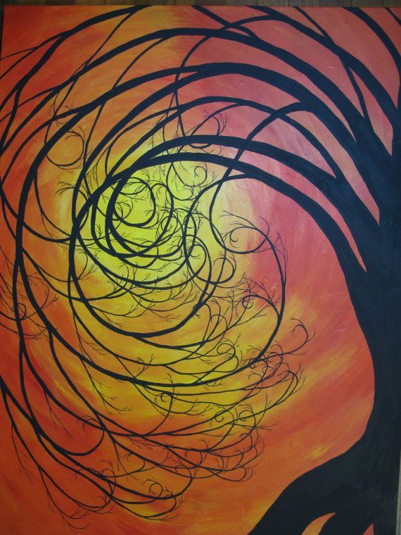 570x760 Whimsical Tree Painting Canvas Decorations - Whimsical Tree Painting