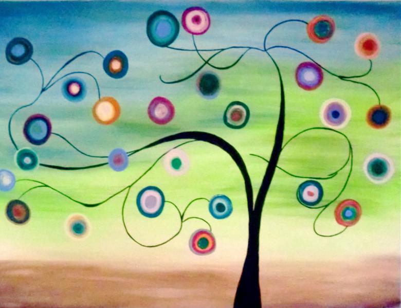 780x599 Whimsical Tree - Whimsical Tree Painting