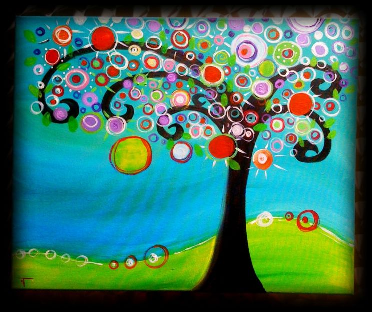 743x625 Whimsy Tree Social Drinking Amp Painting In Oklahoma City Wine - Whimsical Tree Painting