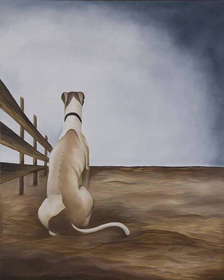 720x900 Whippet On The Beach Painting By Holly Siig - Whippet Painting