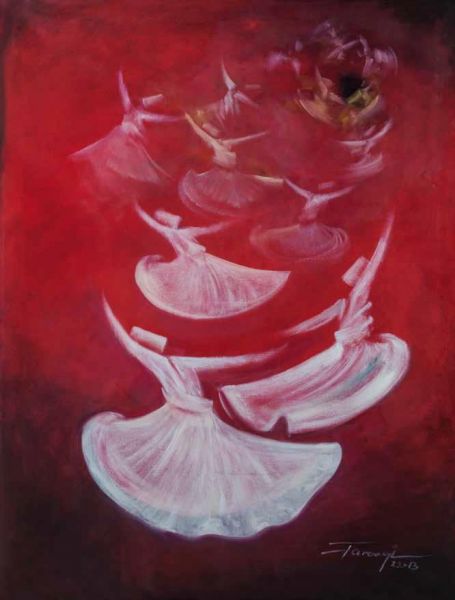 455x600 Souq Whirling Dervish Oil Painting Uae - Whirling Dervish Painting