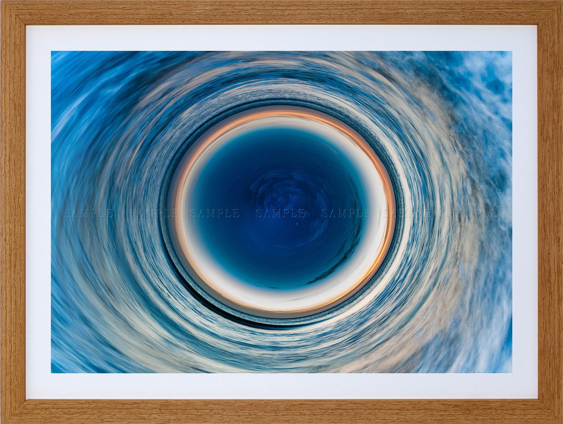 1800x1354 Photo Painting Little Planet World Whirlpool Blue Framed Art Print - Whirlpool Painting