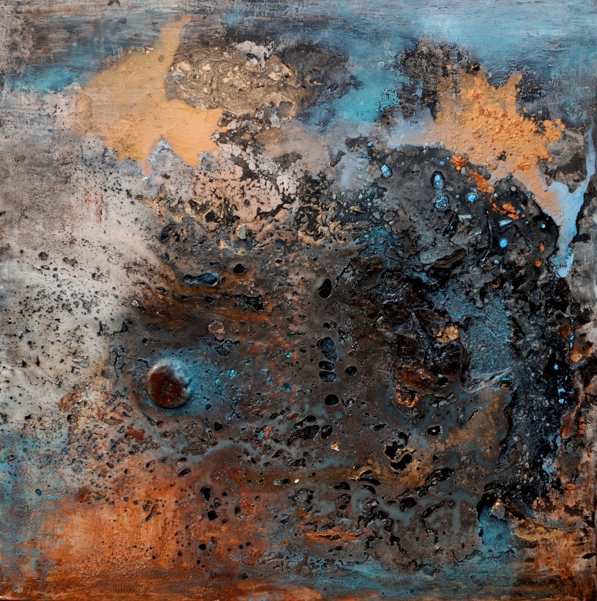 1200x1208 Tidal Whirlpool (Interstellar Series) By Artist Bahaar Dhawan - Whirlpool Painting