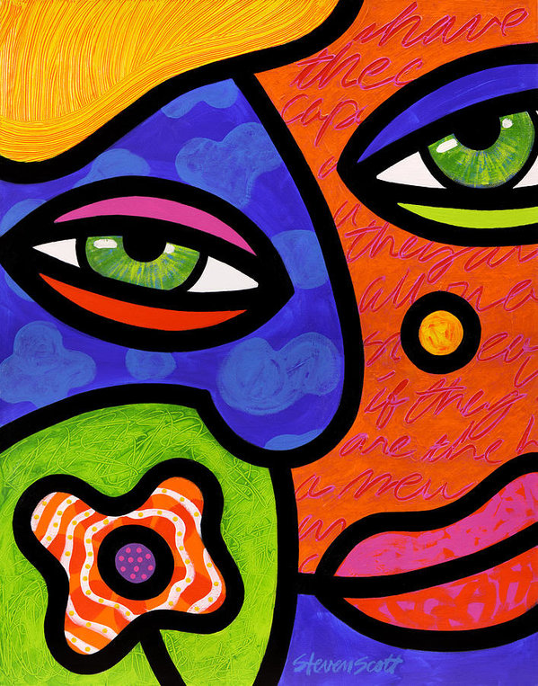 599x763 Shirley Whirly Gig Art Print By Steven Scott - Whirly Painting