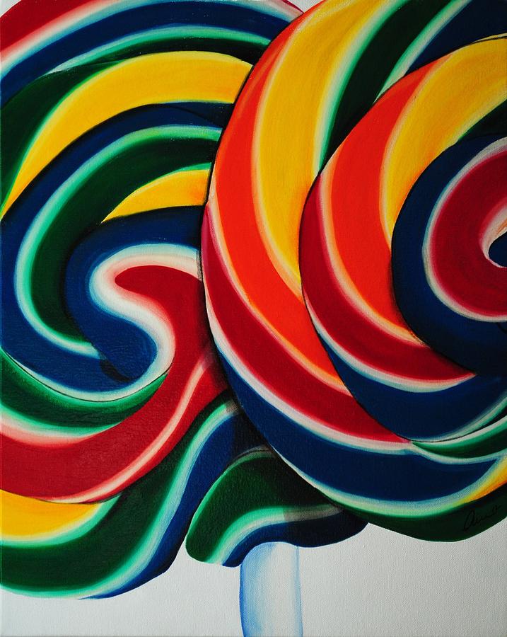 717x900 Whirly Pop 2 Painting By Andrea Nally - Whirly Painting