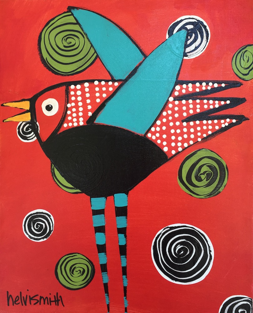 810x1000 Happy Little Whirly Bird 16 X 20 - Whirly Painting