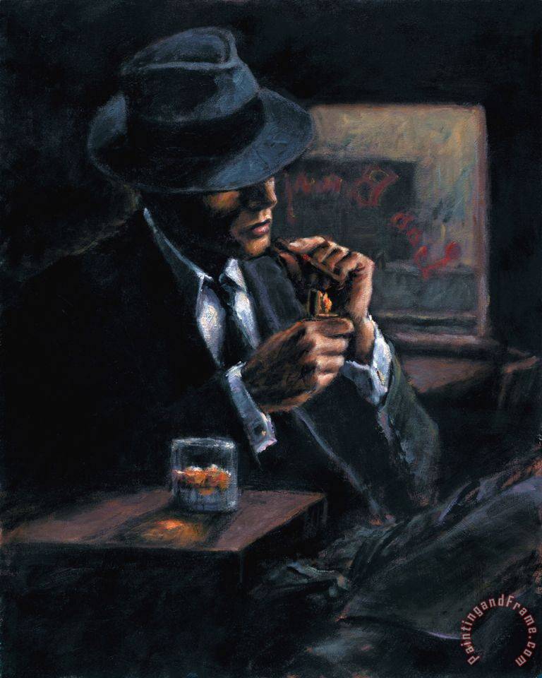 768x960 Fabian Perez Study For Whiskey - Whiskey Painting