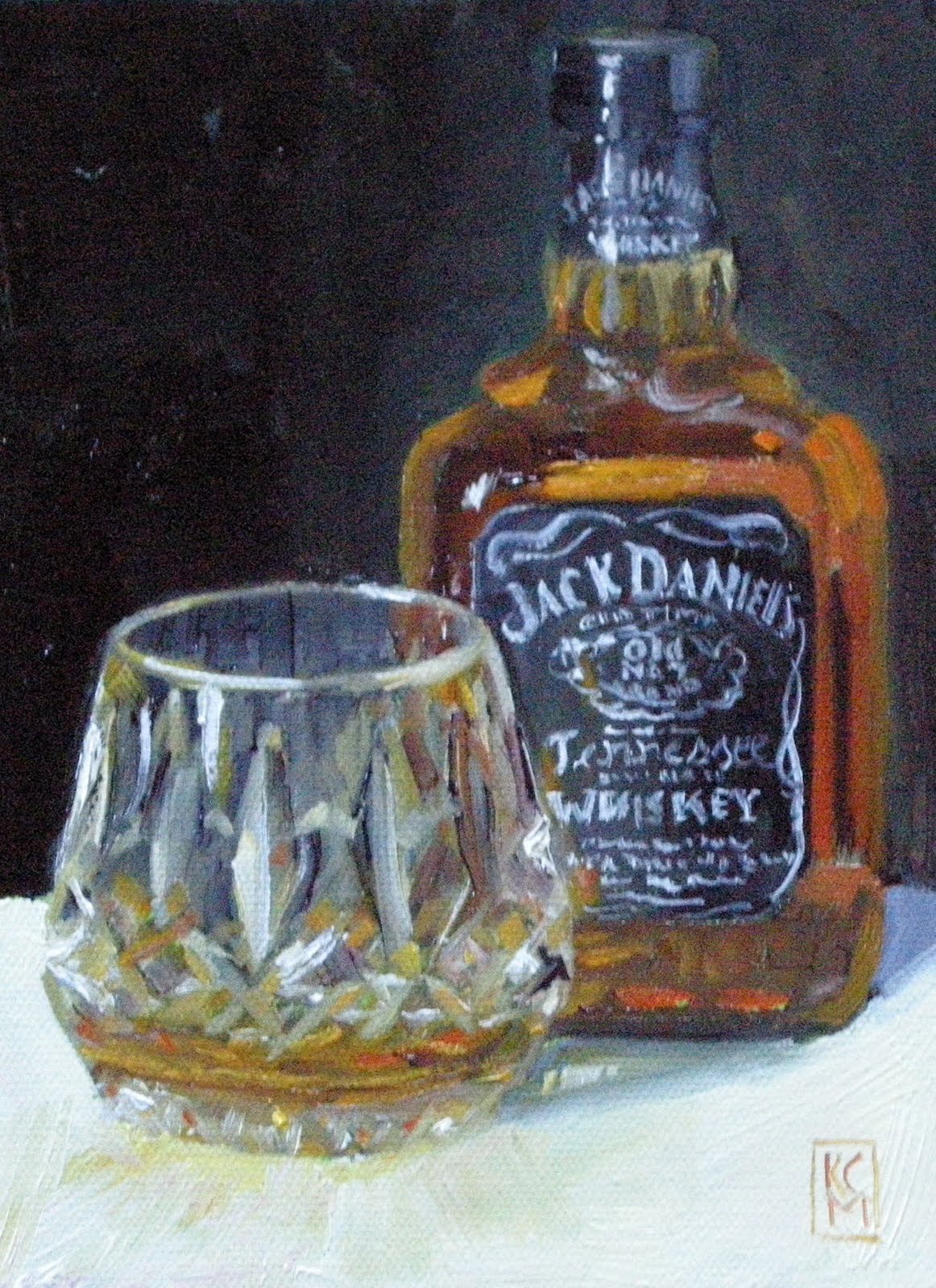 1162x1600 Kelley Macdonald's Paintings Jack Is Beautiful! 6x8, Oil - Whiskey Painting