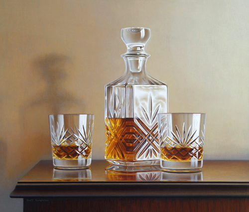 500x427 New Painting Whiskey Decanter Brett Humphries - Whiskey Painting