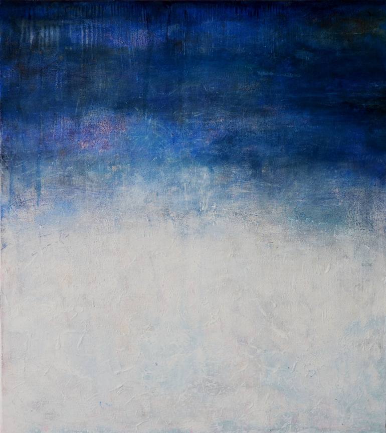 770x863 Saatchi Art Blue White Abstract Painting By Leon Grossmann - White Abstract Painting