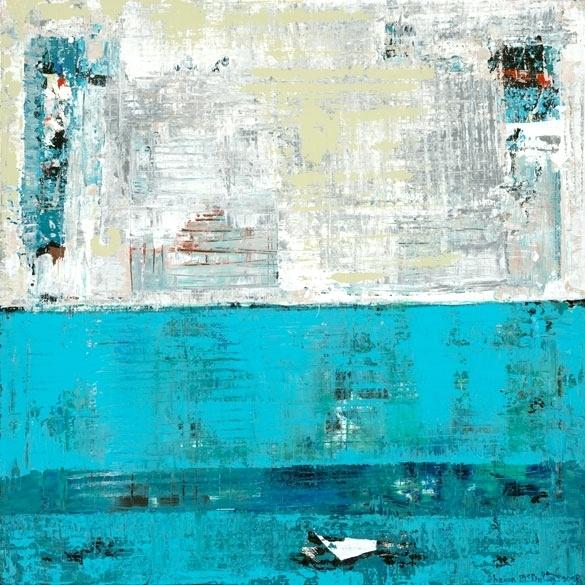 585x585 White Abstract Painting Landscape Light Blue In And Inspirations - White Abstract Painting