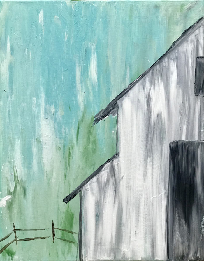 700x892 Rescheduled - White Barn Painting