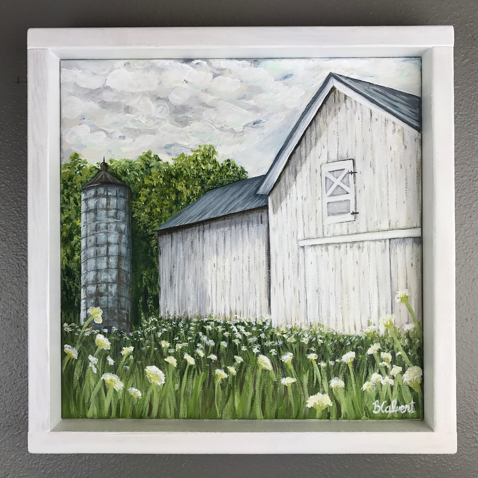 White Barn Painting At Paintingvalley Com Explore Collection Of