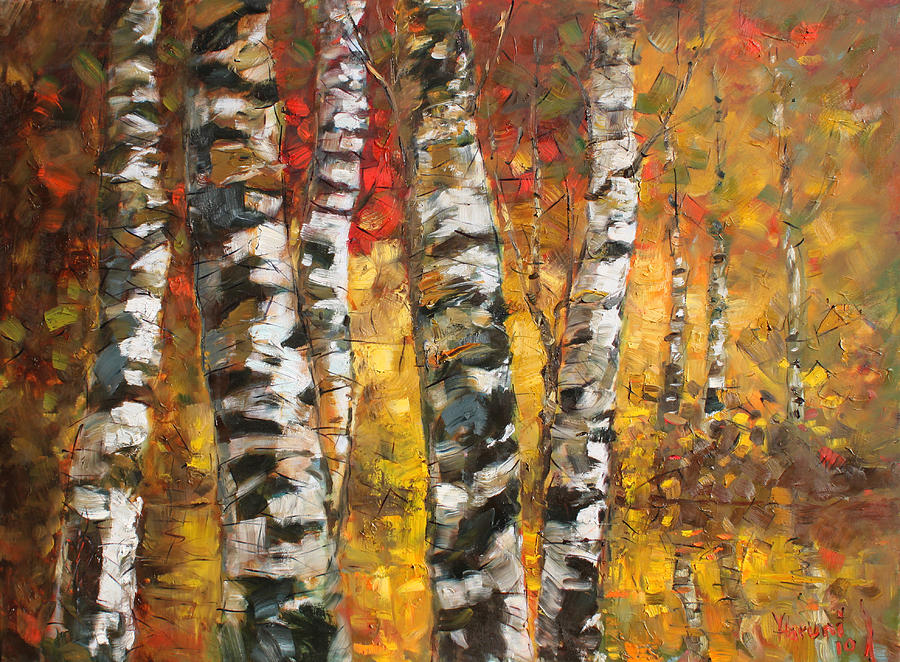 900x662 White Birch Trees Paintings Fine Art America - White Birch Painting