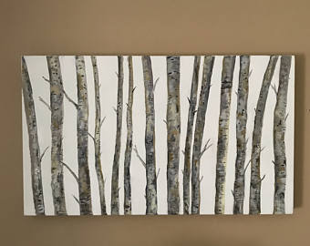 White Birch Painting at PaintingValley.com | Explore collection of ...