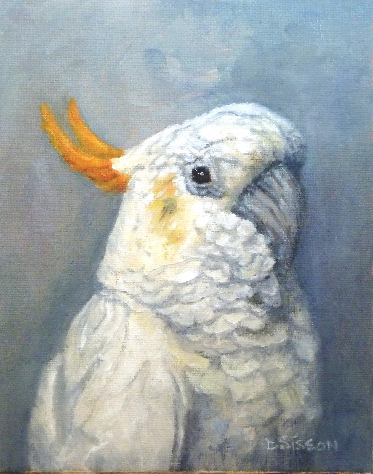 1259x1600 Daily Painting Projects White Cockatoo Oil Painting Bird Art Pet - White Bird Painting