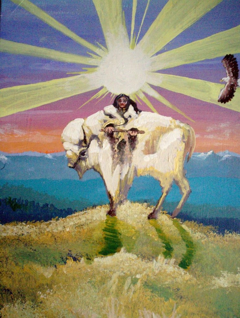 776x1029 Great White Buffalo Center By Richopp - White Buffalo Painting