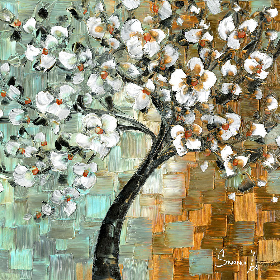 White Cherry Blossom Painting at PaintingValley.com | Explore ...