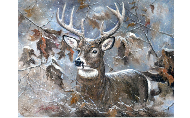 White Deer Painting at PaintingValley.com | Explore collection of White ...