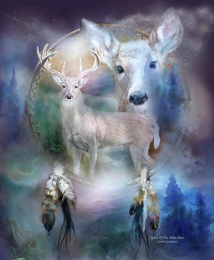 743x900 Dream Catcher - White Deer Painting