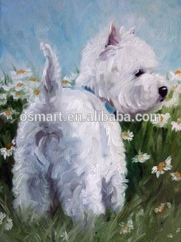 263x350 Manufacturer Supply High Quality West Highland Terrier Dog White - White Dog Painting