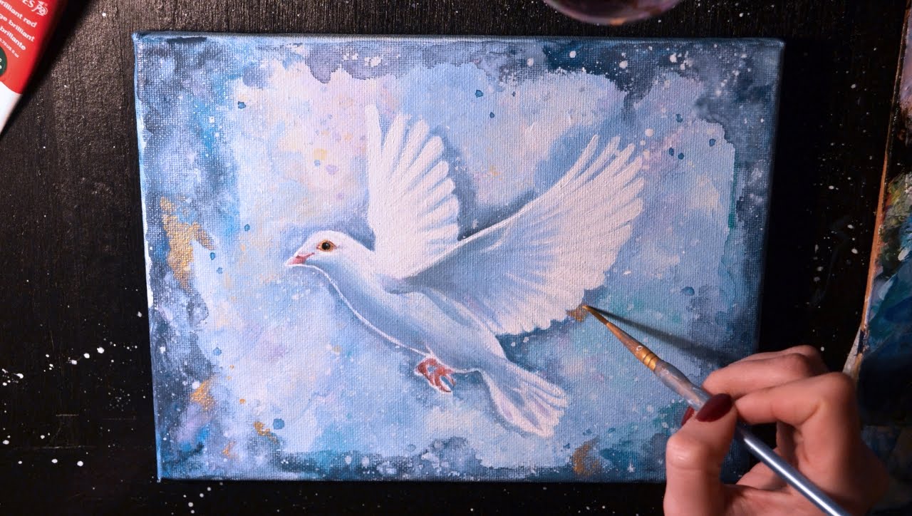 1280x724 Speed Painting - White Dove Painting