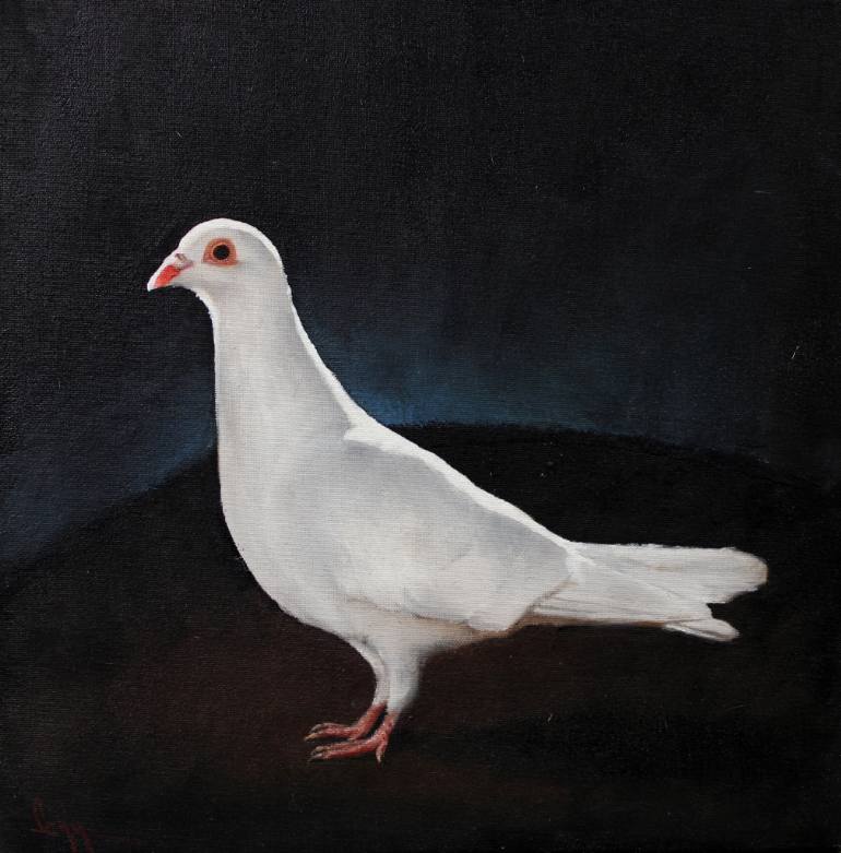 770x781 Saatchi Art The White Dove Painting By Gyula - White Dove Painting