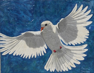 400x311 Clay Paintings - White Dove Painting