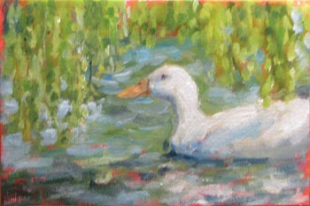 350x233 Stephen Filarsky - White Duck Painting