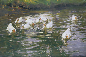 300x201 White Duck Paintings Fine Art America - White Duck Painting