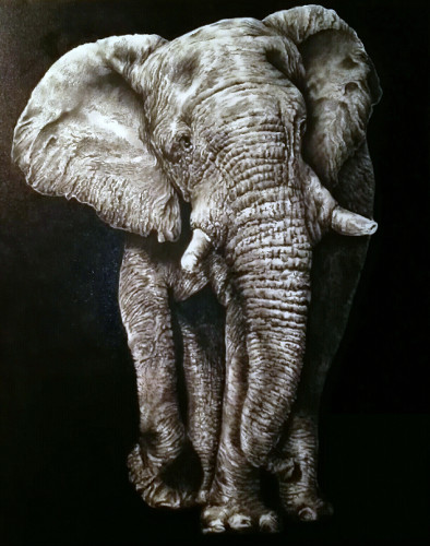 394x500 White Elephant Painting Tisha Art Studio - White Elephant Painting