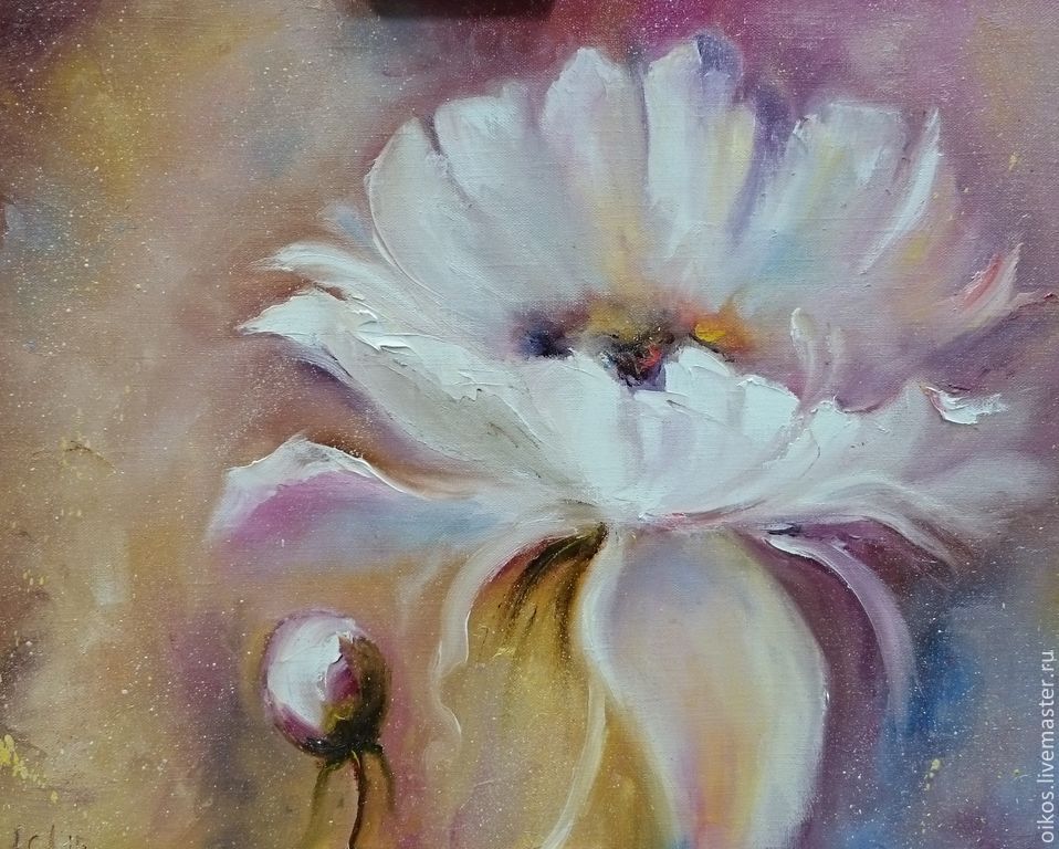 958x768 White Flower Oil Painting Shop Online On Livemaster - White Flower Painting